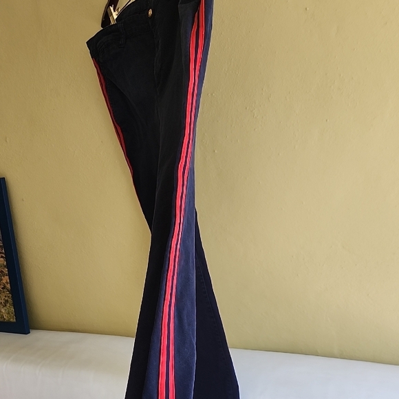 Vtg Lauren Ralph Lauren Navy Pants with Red Stripes - Picture 5 of 11